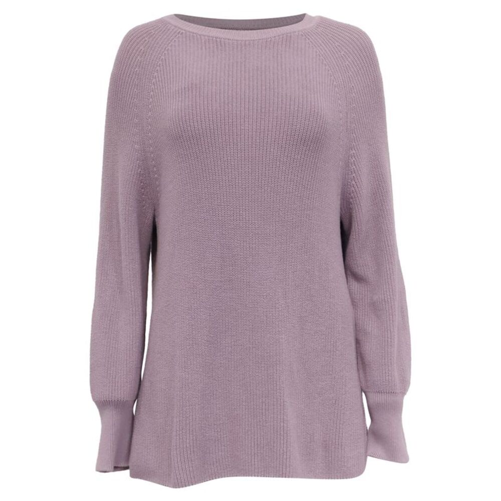 Max Mara Knitted Pullover in Purple Cotton